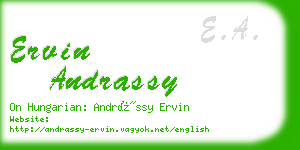 ervin andrassy business card